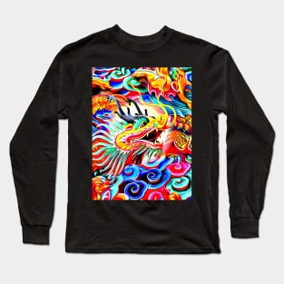 The asian dragons in color Long Sleeve T-Shirt